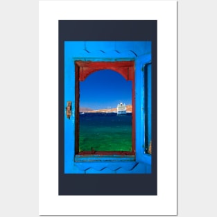 Window to the Aegean - Mykonos island Posters and Art
